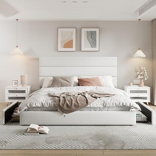 Allewie Modern King Size Platform Bed Frame - Image 3