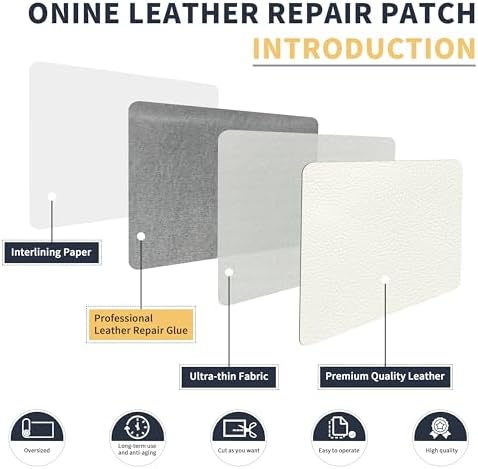 ONine Leather Repair Patch，Leather Repair Tape, 16 x 48 inches Leather Repair - Image 3