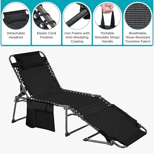 Yaheetech Outdoor Tanning Chair - Image 5