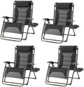 Zero Gravity Chair Set of 4 Oversized Padded Recliner by Unknown