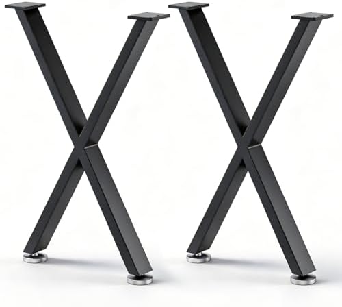 Heavy Duty X Shape Metal Table Legs, Replacement Legs by SNYXXOZ