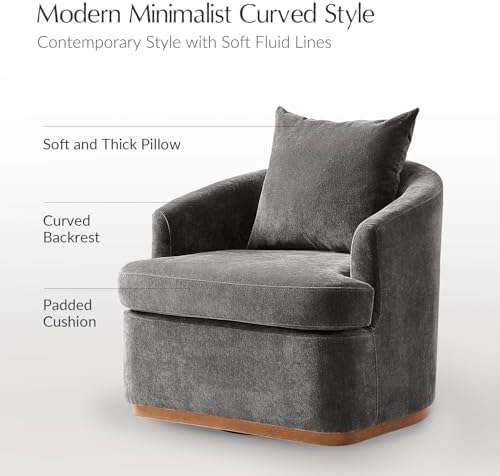 HULALA HOME Modern Swivel Accent Chair - Image 5