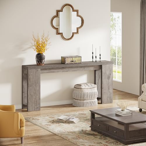 Tribesigns 70.9-Inch Extra Long Console Table, Farmhouse Wood Sofa Table Behind - Image 4