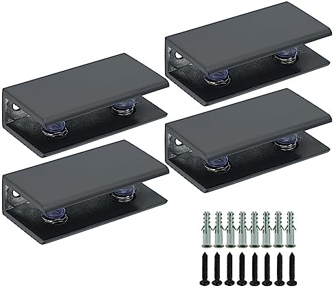Alise Glass Shelf Brackets Black, Holders by Alise