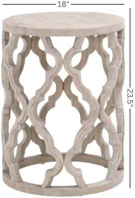 Starlight Canyon Home Gray End Table, Reclaimed Elm Wood - Image 7