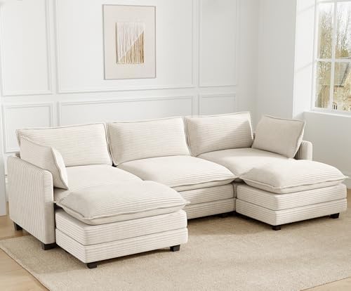 ROWHY 112'' Sectional Modular Cloud Couch, Oversized 5 Seat Couches U Shaped by ROWHY
