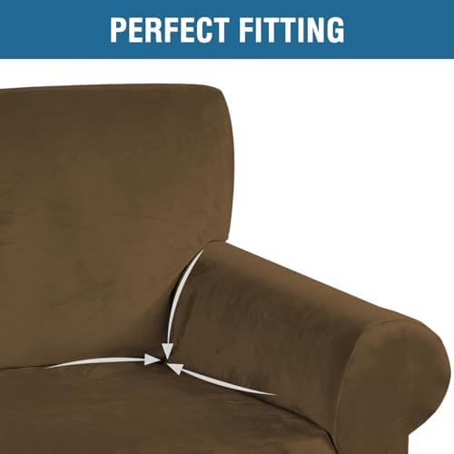 H.VERSAILTEX Stretch Velvet Sofa Covers Large Couch Covers Furniture Protector - Image 4