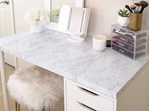 Marble Contact Paper White Peel and Stick Wallpaper - Image 2