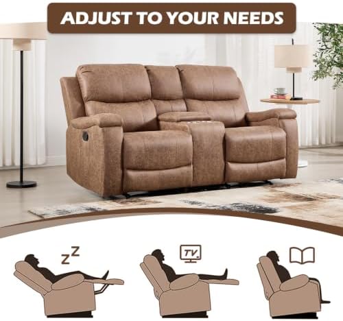 CANMOV Manual Reclining Loveseat - Image 4