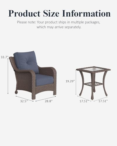 LayinSun 3 Piece Wicker Outdoor Furniture Set - Image 6