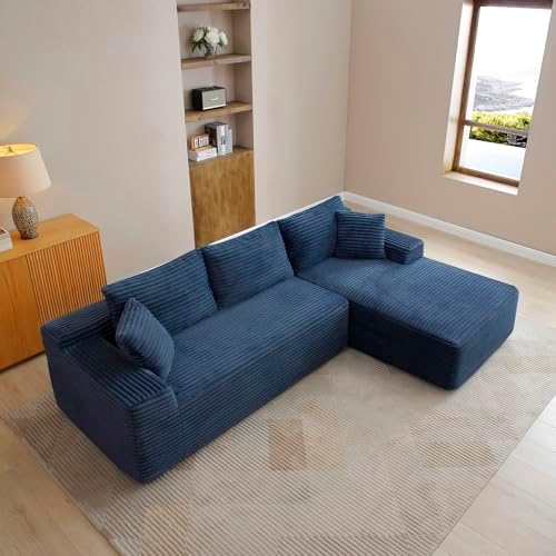 105-Inch L-Shaped Right Facing Corner Compressed Sofa Modular Sectional by ERYE