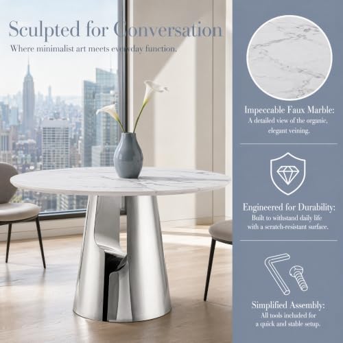 45” Round Dining Table Set For 2, Kitchen Table - Image 5