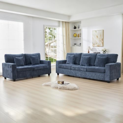3 Seater Sofa with 2 Loveseat Chenille Couch Set - Image 5