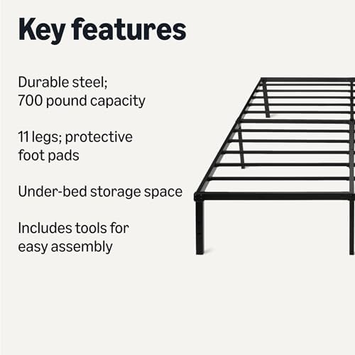 Amazon Basics Metal Bed Frame, Non-Foldable Platform - Image 3