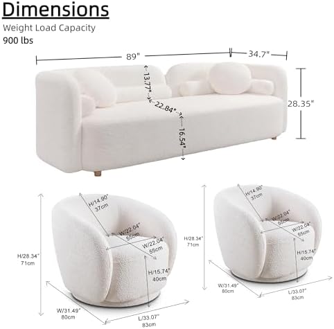 3-Piece Curved Sofa Set - Image 2