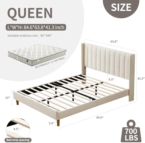 YUHUASHI Queen Bed Frame，Platform Bed - Image 2