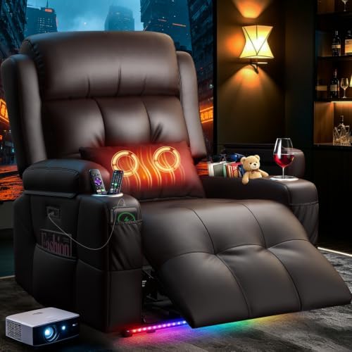 Home Theater Seating, Power Recliner Sofa Single Chair by TiooiiReclinerSofa