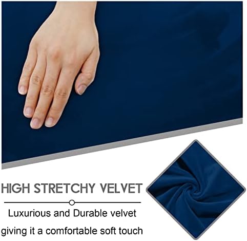 ULTICOR 7-Piece L Shape Sectional Recliner Sofa Covers, Velvet Stretch - Image 2