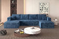 138" Modern Modular Sectional Sofa, U-Shaped Cloud Couch, Soft Corduroy by ICCEQUEEFURNITURE