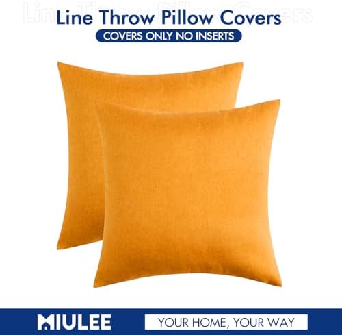 MIULEE Decorative Outdoor Pillow Covers Fall 18x18 Pumpkin Orange - Image 6