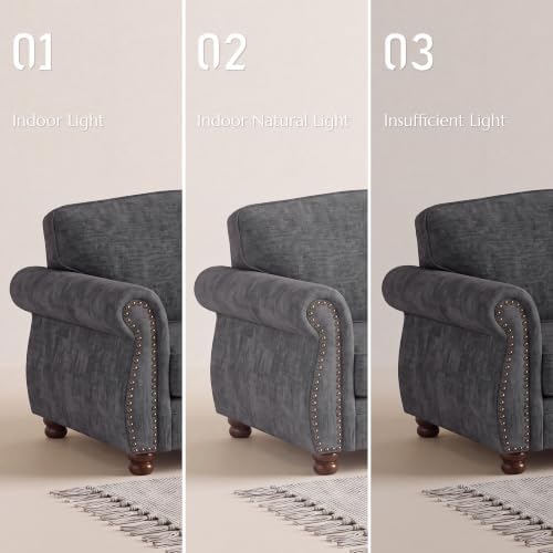 Traditional Chenille Couch Sofas - Image 5