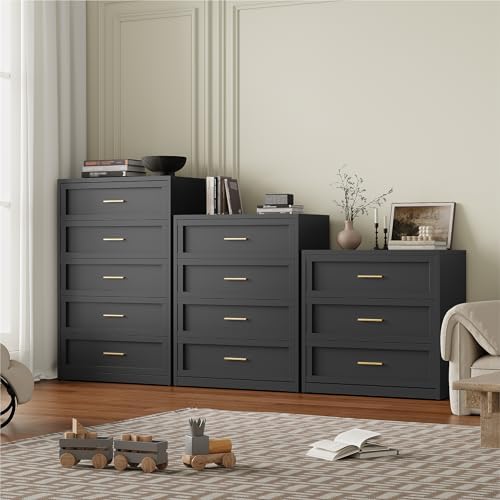 YAUWOH 4 Drawer Metal Dresser, Heavy Duty Steel Storage Dresser - Image 6