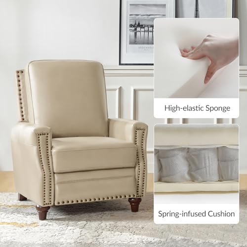 HULALA HOME Genuine Leather Manual Recliners Set of 2 - Image 6