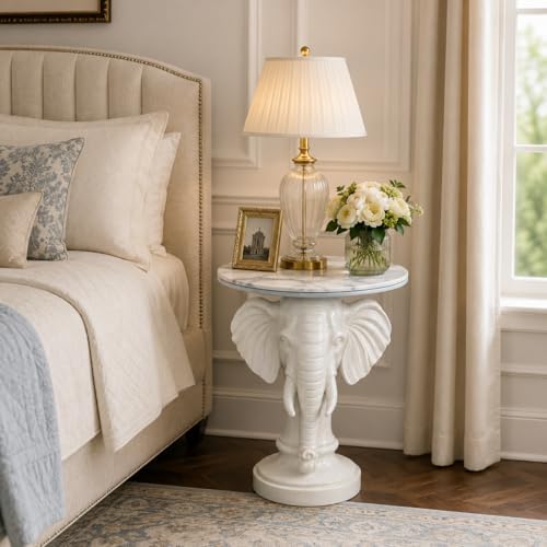 Elephant Head Accent End Table, Side Table - Image 5