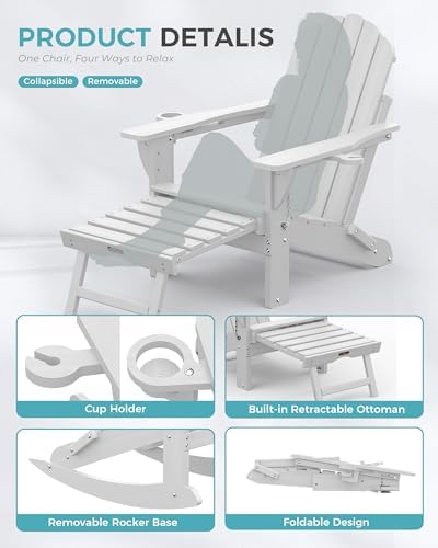 Ciokea Adirondack Rocking Chair - Image 6