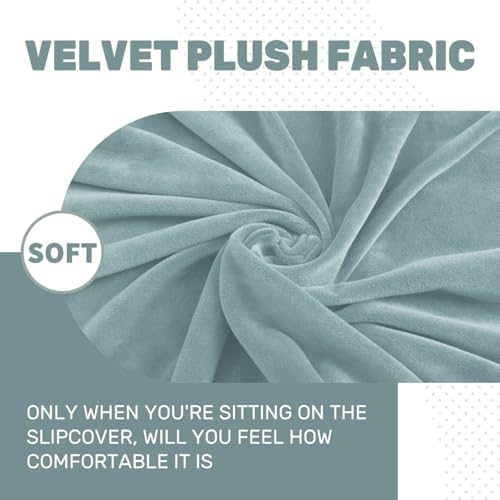 MAXIJIN Velvet Stretch Cushion Covers Fitted Couch Cushion Slipcovers Sofa Seat - Image 3