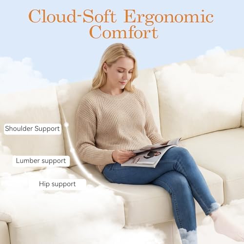 Boneless Single Sofa Chair, Modern Cloud Accent Chair, Comfy Deep Seat Couch - Image 5