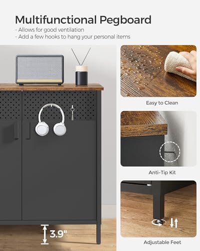SONGMICS Set of 2 Storage Cabinet, Sideboard - Image 7