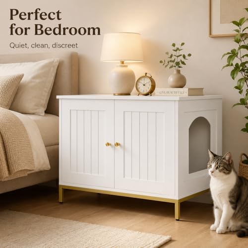 Homhedy 28.3" L Cat Litter Box Enclosure - Image 7