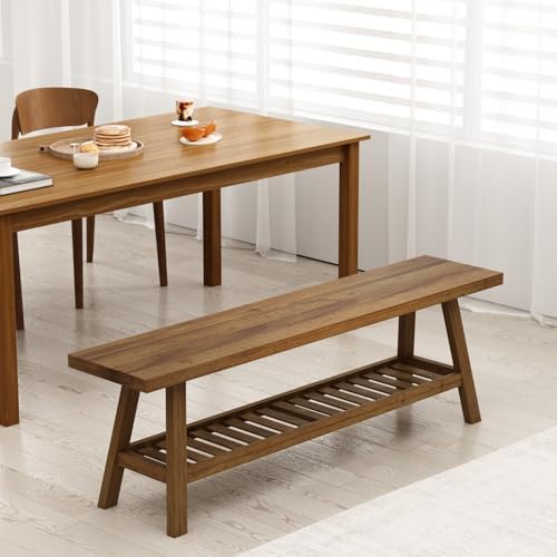 HOKYHOKY Reclaimed Solid Wood Bench-55 Entryway Bench - Image 3