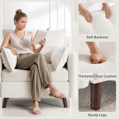 Oversized Accent Chair with Storage, Chenille Comfy Living Room Chairs with 2 - Image 4