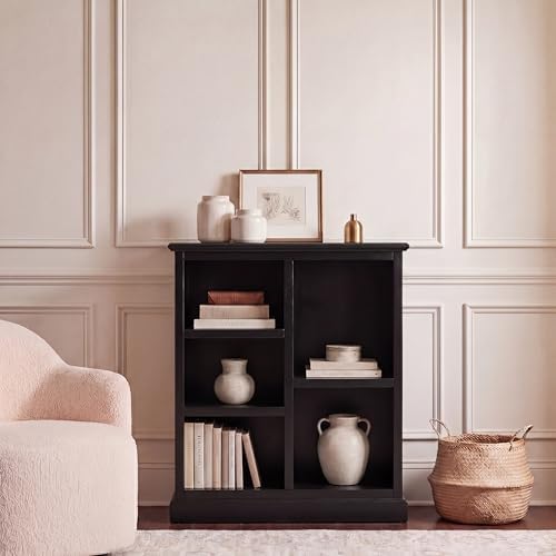 SAFAVIEH Maralah Wood Book Shelf, 30.1" Farmhouse Black AMH6634D by Unknown