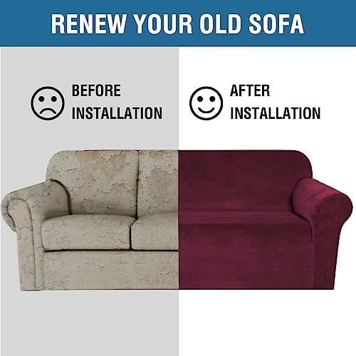 H.VERSAILTEX Stretch Velvet Sofa Covers Large Couch Covers Sofa Slipcovers - Image 6