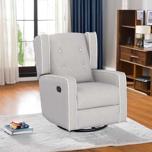 CANMOV Swivel Rocker Recliner Chair, Nursery Glider Chair, Nursery Rocking - Image 6
