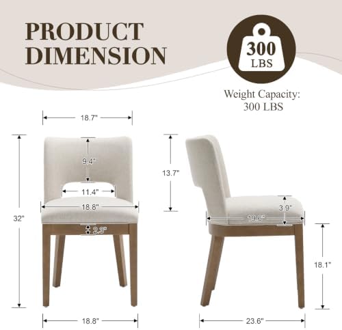 Mid-Century Modern Kitchen Dining Chairs Set of 6 - Image 2