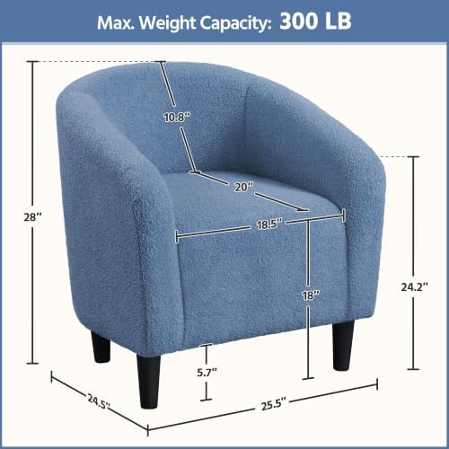 Yaheetech Compact Sherpa Accent Chairs Set of 2 - Image 3