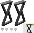 28 Inch Metal Desk/Dining Table Legs, Heavy-Duty Industrial Style Kitchen Table by Unknown