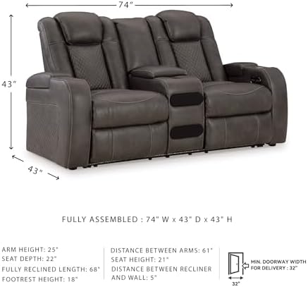 Signature Design by Ashley Power Reclining Loveseat - Image 3