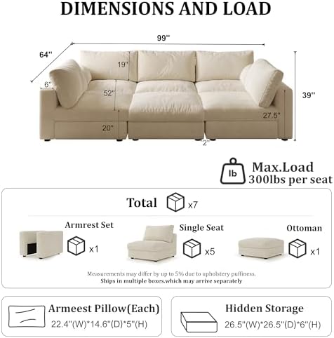 Cloud Modular Sectional Sleeper Sofa - Image 2