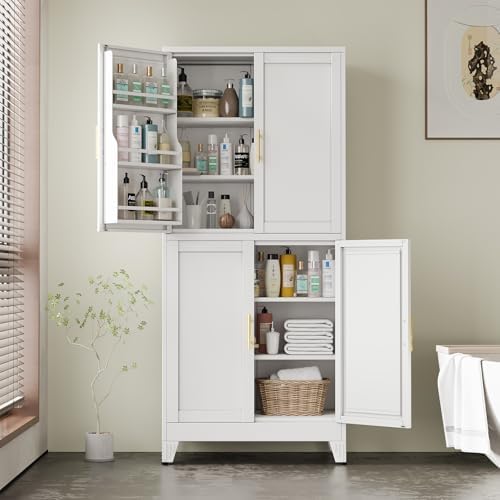 White Kitchen Pantry Storage Cabinet - Image 6
