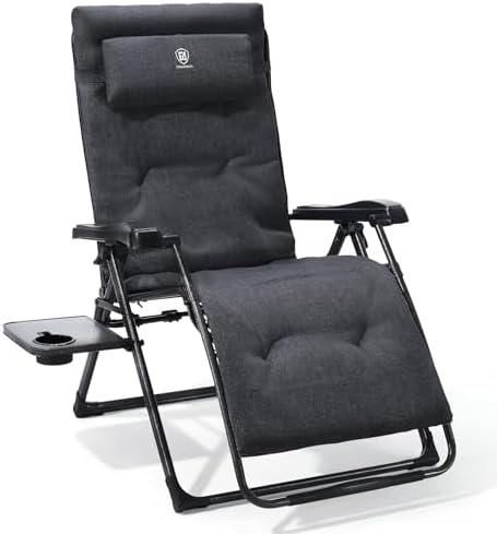 EVER ADVANCED Aluminum Zero Gravity Chair, 2.4" Padded, 350 lb Capacity by EVERADVANCED