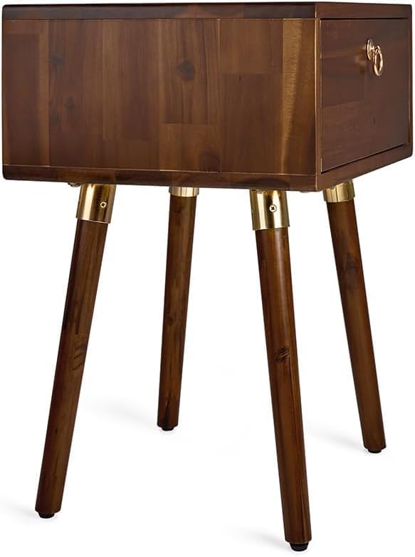 Bme Caden Solid Wood Nightstand/Side Table/End Table, Fully Assembled, - Image 4