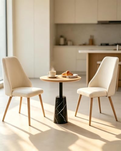 Dining Chairs Set of 2 with High Back, Ergonomic Curved Backrest Mid-Century by ACOHOOK