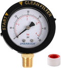 UHARBOUR Pool Filter Pressure Gauge 60psi 1/4" NPT Bottom Mount, Pool Pump by UHARBOURINSTRUMENT