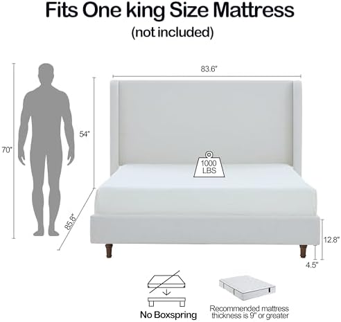 Upholstered Bed Frame King Size - Image 2