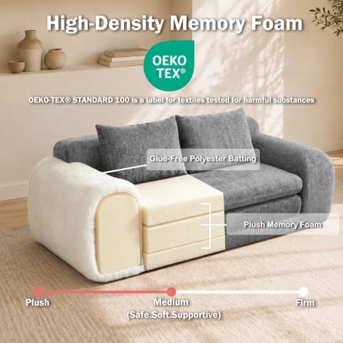 Fold Out Chair Bed, Folding Sofa Bed, 2 in 1 Convertible Sleeper Chair Bed - Image 3